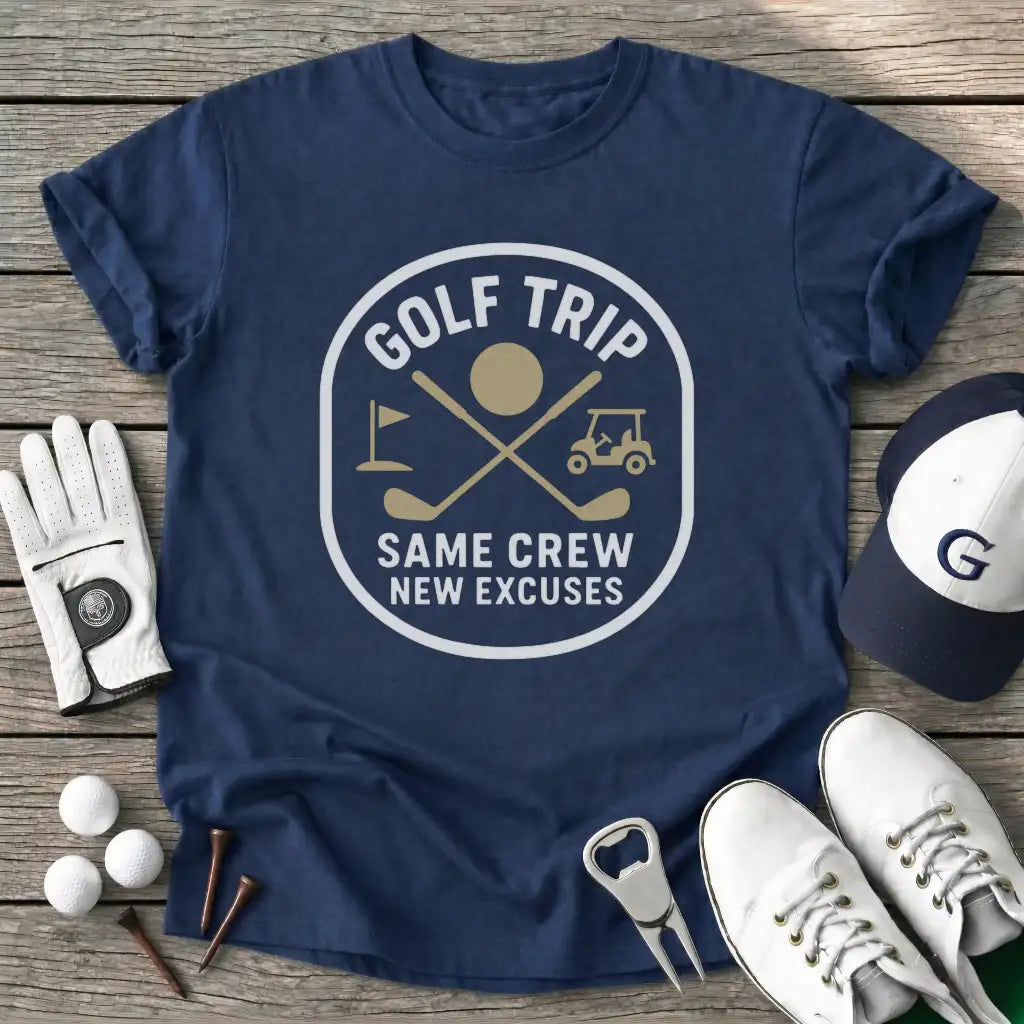 Navy / S Golf Trip Same Crew T-Shirt