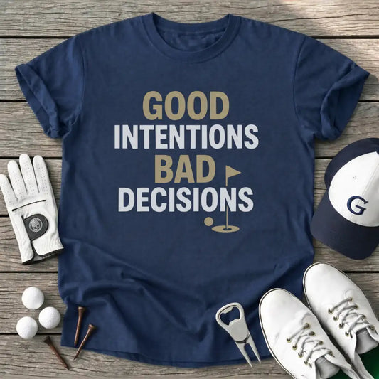Navy / S Good Intentions Bad T-Shirt