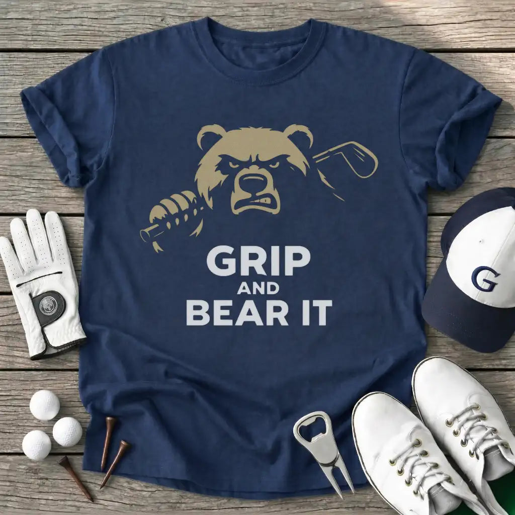 Navy / S Grip And Bear T-Shirt