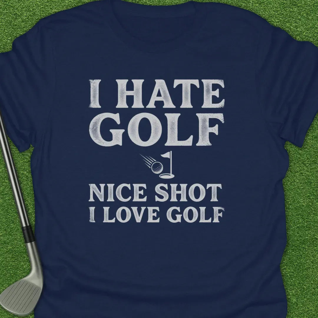 Navy / S Hate Golf Nice Shot T-Shirt