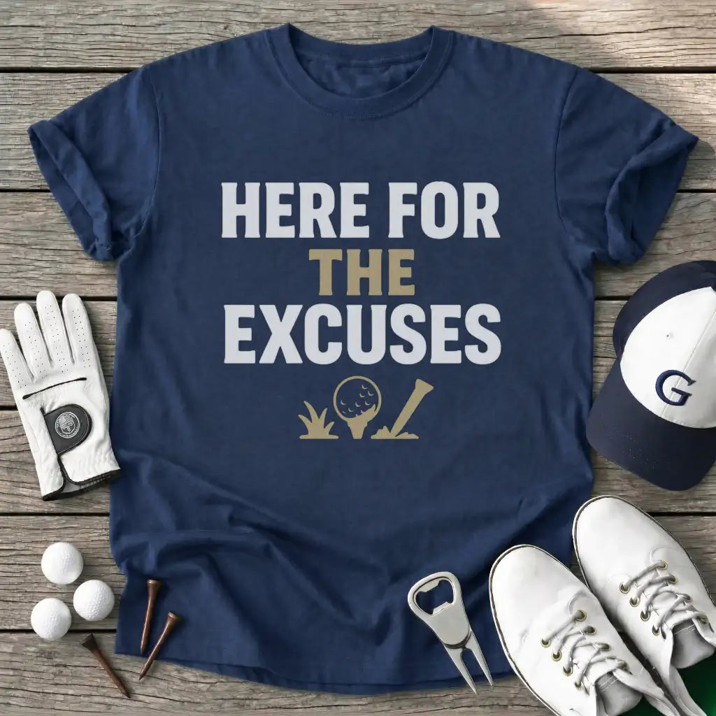 Navy / S Here For The Excuses T-Shirt