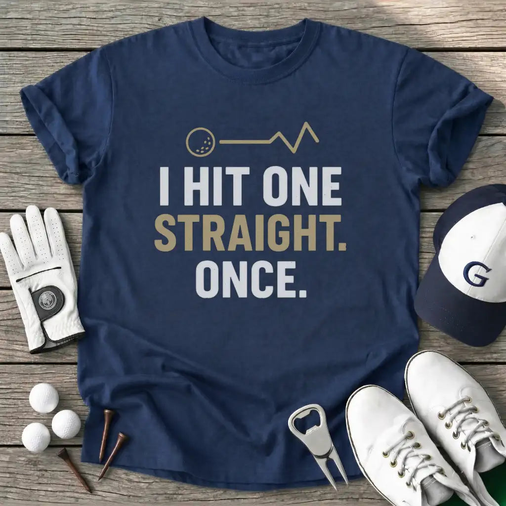 Navy / S Hit One Straight T-Shirt