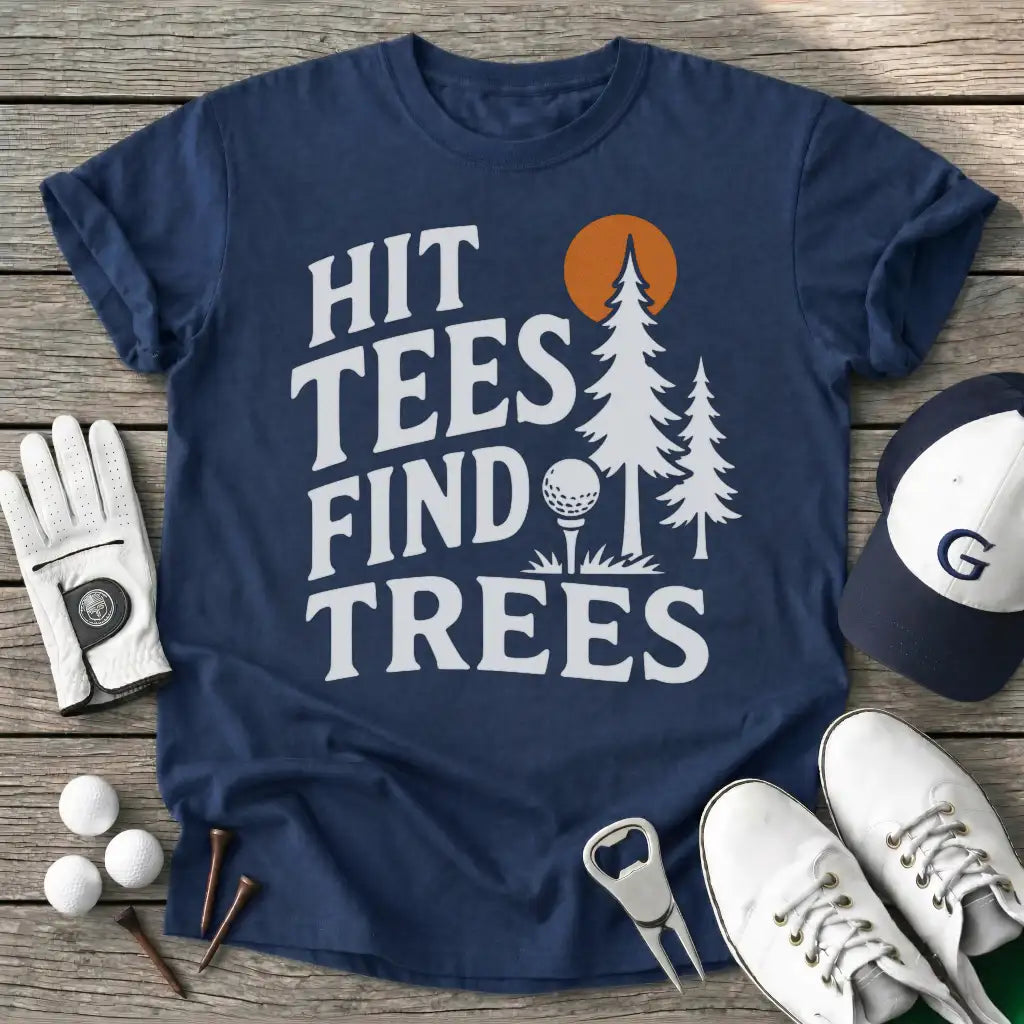 Navy / S Hit Tees Find Trees T-Shirt