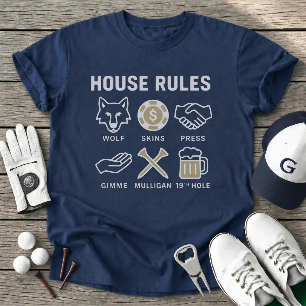 Navy / S House Rules Wolf T-Shirt