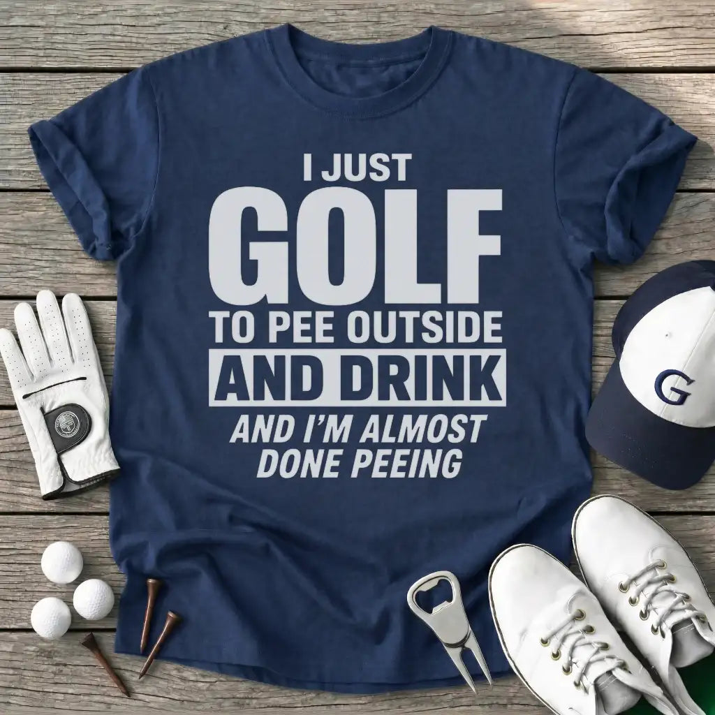 Just Golf Pee T-Shirt in Navy