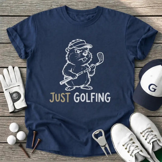Just Golfing T-Shirt in Navy
