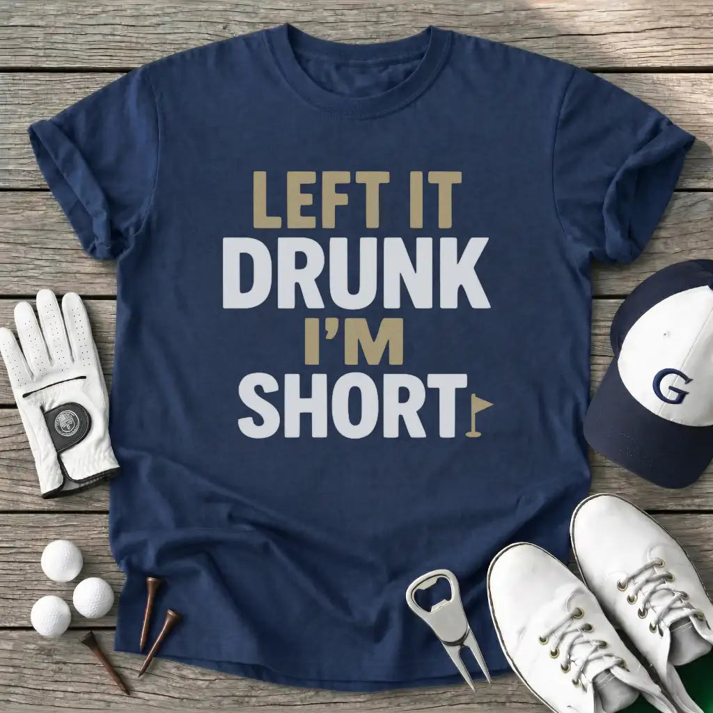 Navy / S Left Drunk Short T-Shirt