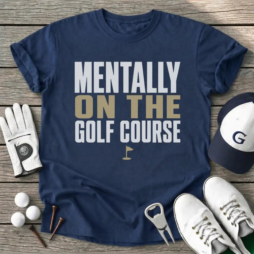 Mentally The Golf T-Shirt in Navy