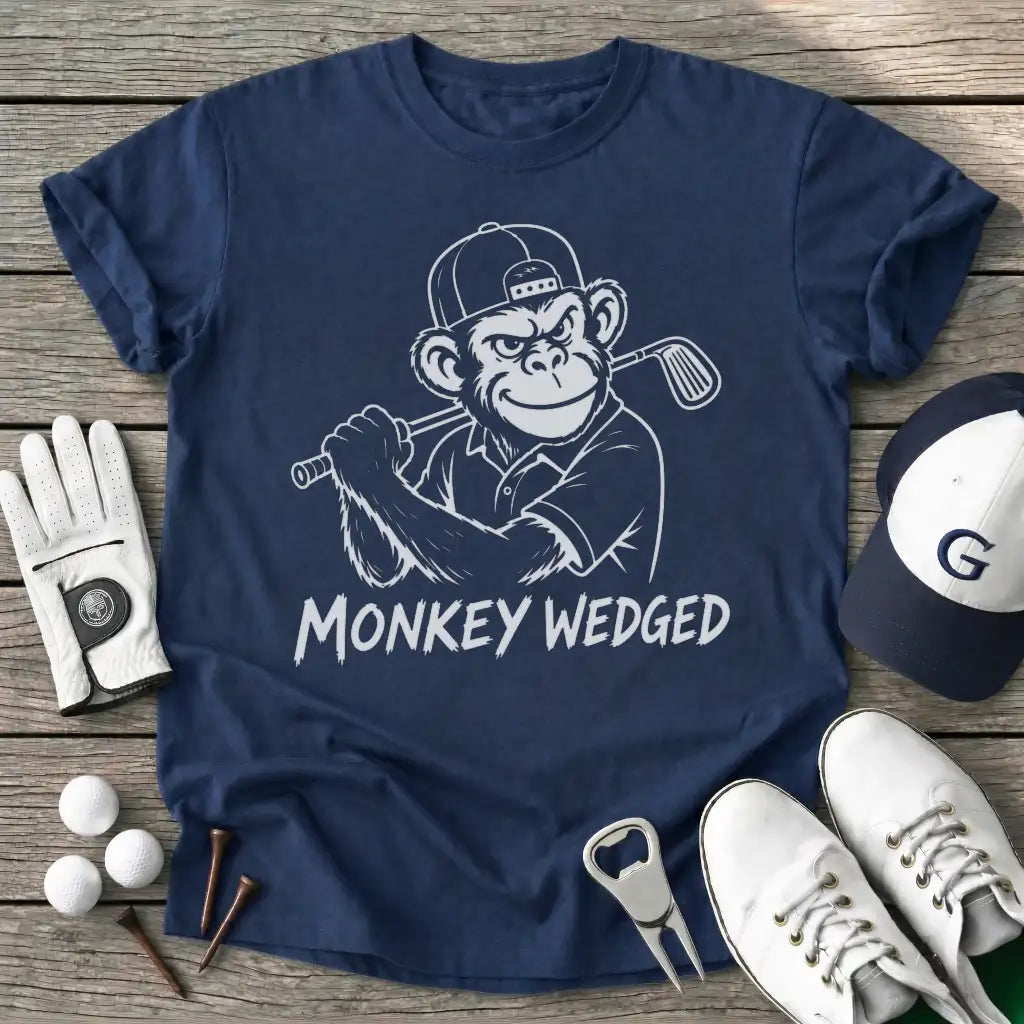 Navy / S Monkey Wedged T-Shirt