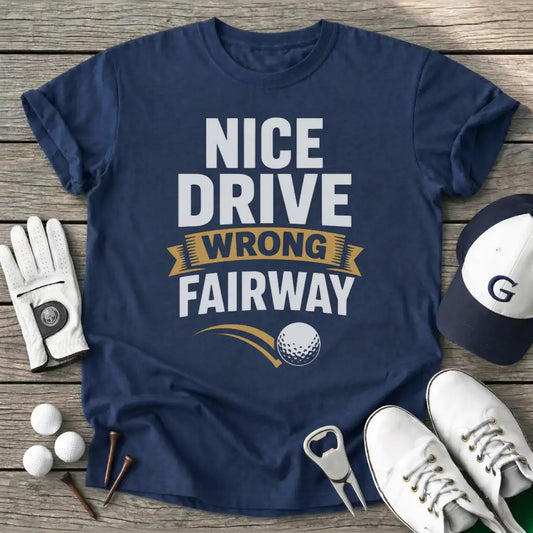 Navy / S Nice Drive Wrong T-Shirt