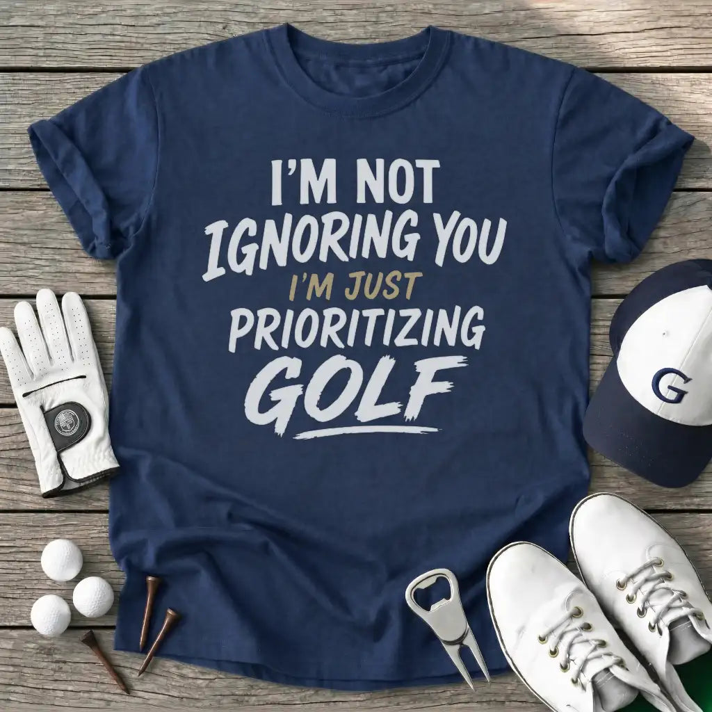 Not Ignoring You T-Shirt in Navy