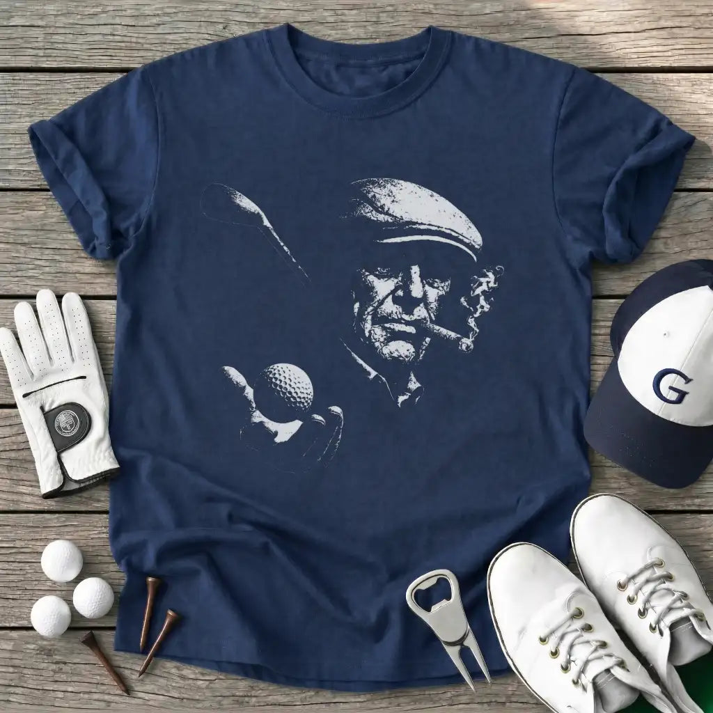 Navy / S Old School Golfer T-Shirt