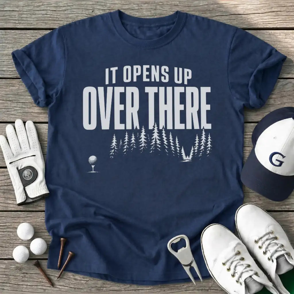 Opens Over There T-Shirt in Navy