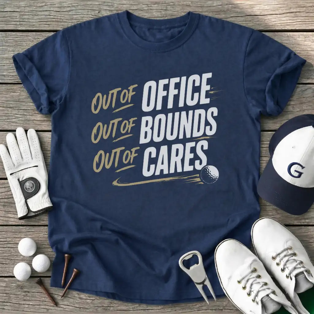 Out Office Out T-Shirt in Navy