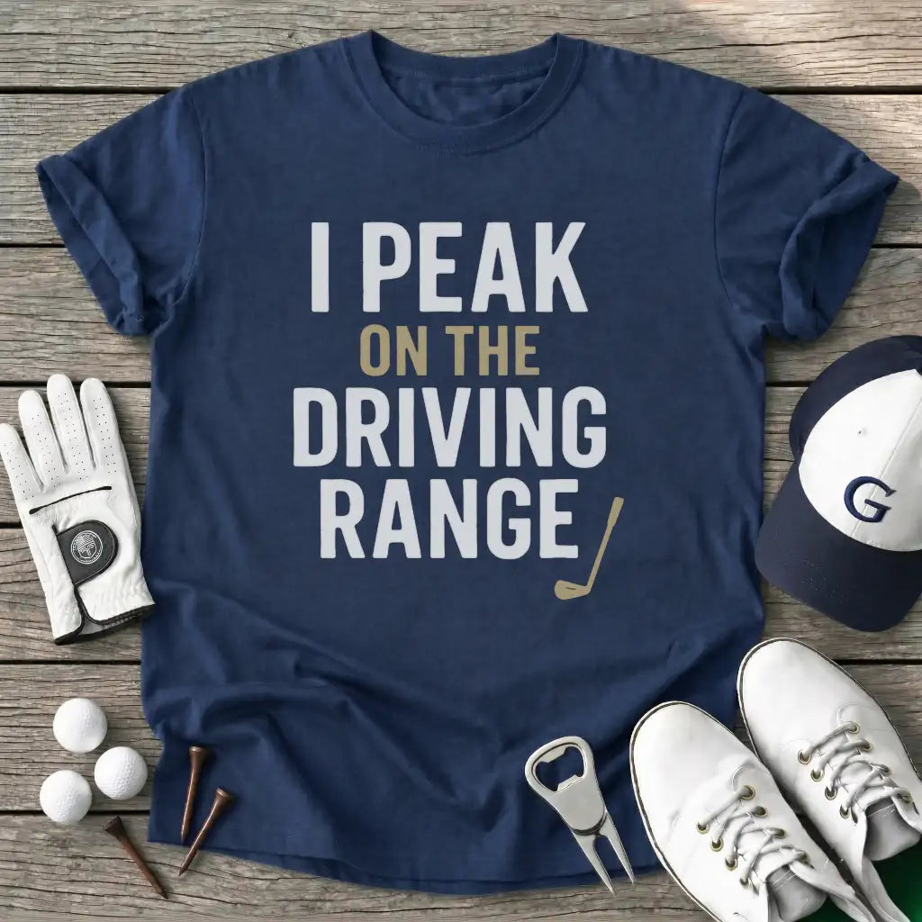 Peak The Driving T-Shirt in Navy