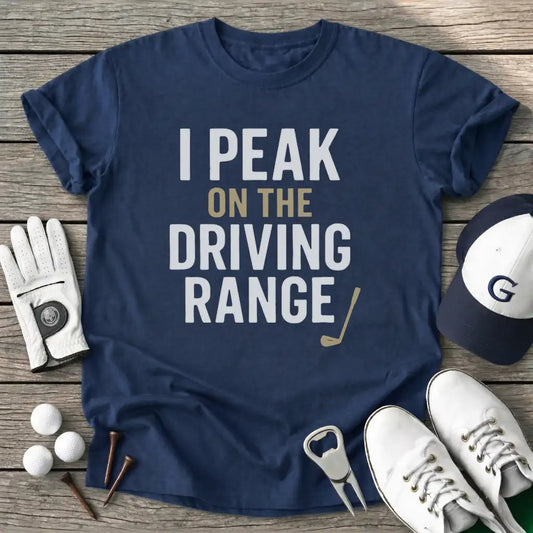 Peak The Driving T-Shirt in Navy