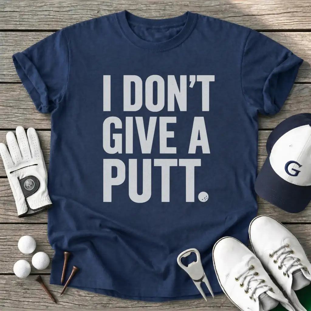 Navy / S Plain Dont Give Putt T-Shirt