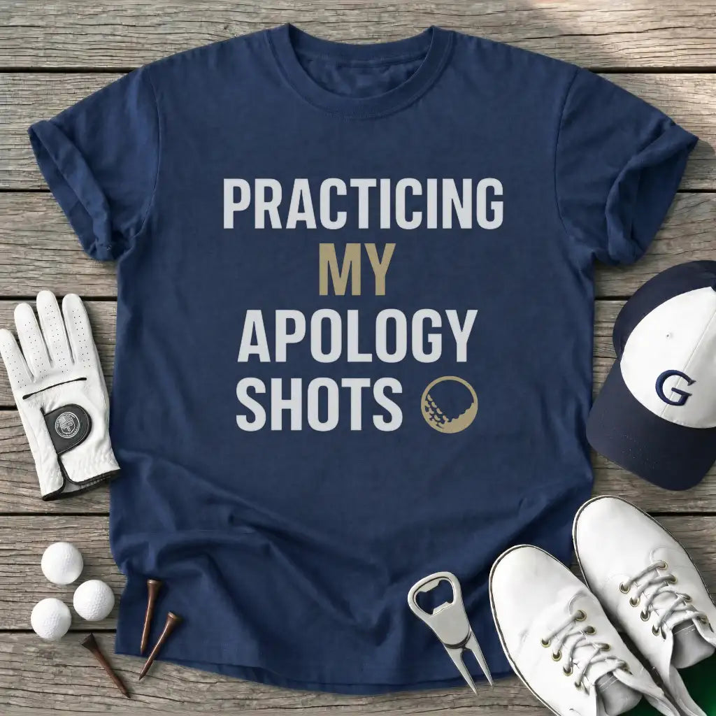 Navy / S Practicing Apology T-Shirt