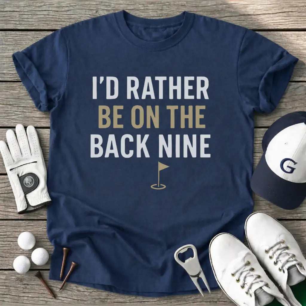 Navy / S Rather The Back Nine T-Shirt