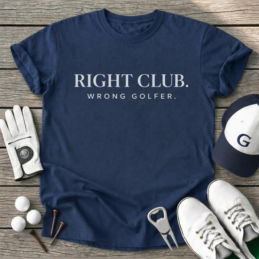 Right Club Wrong T-Shirt in Navy