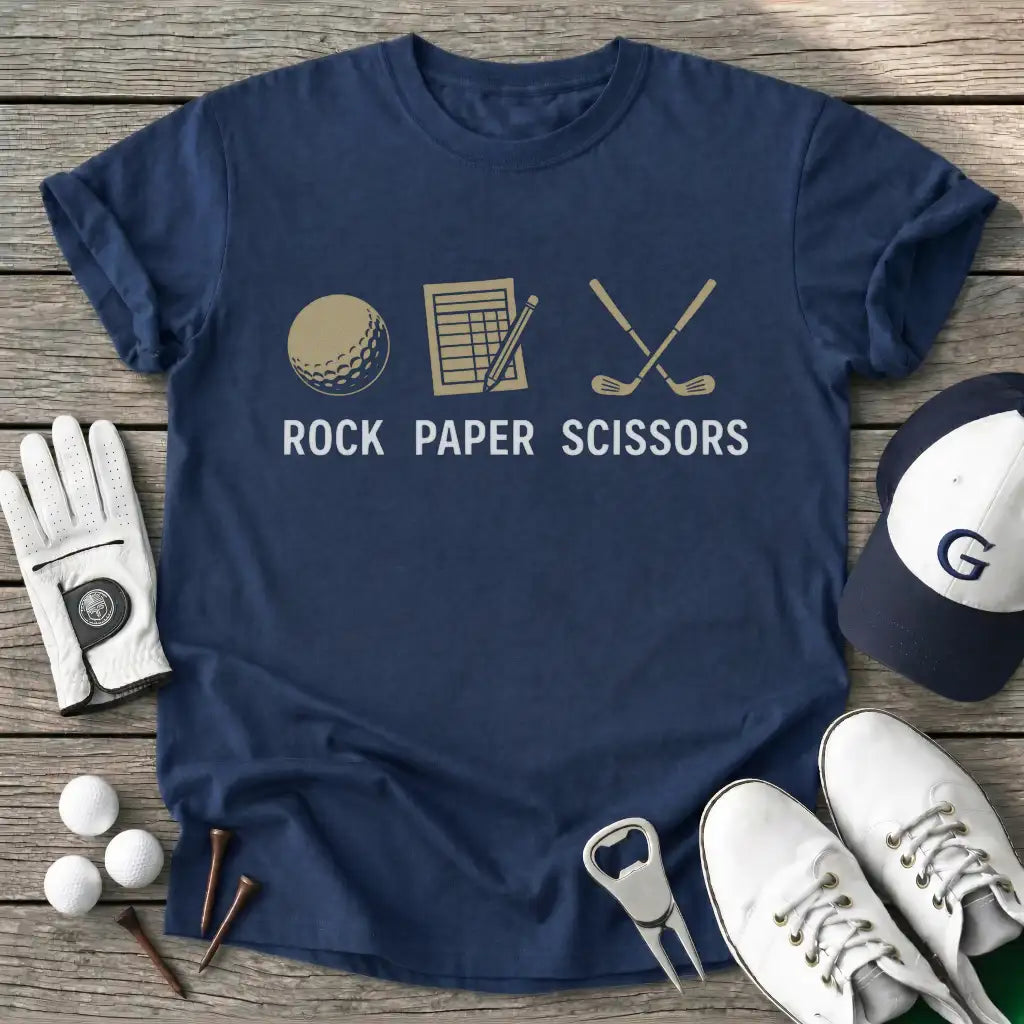 Navy / S Rock Paper Scissors T-Shirt