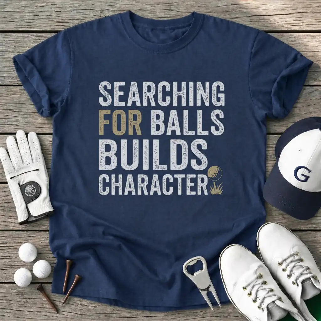 Navy / S Searching For Balls T-Shirt