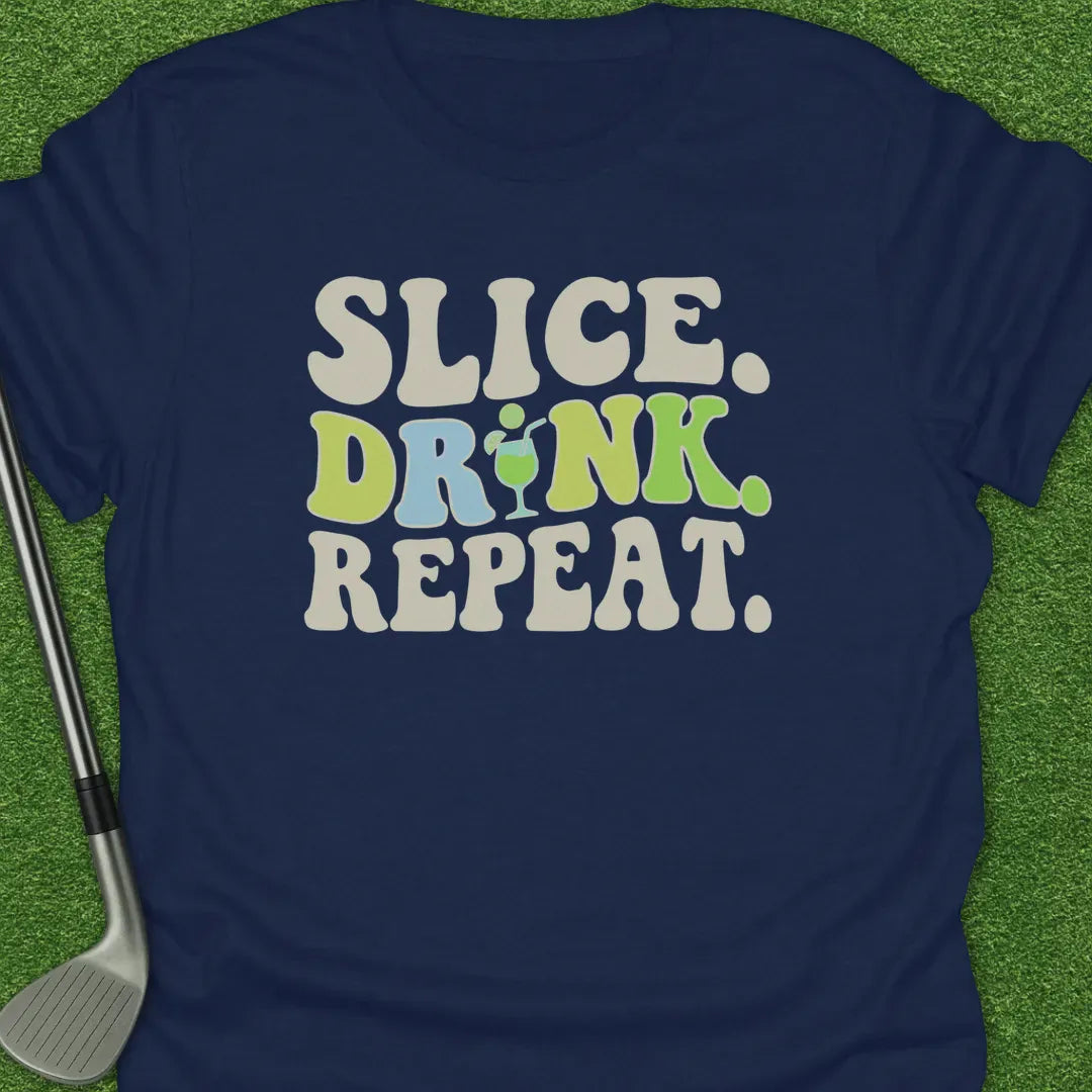 Navy / S Slice Drink Repeat T-Shirt