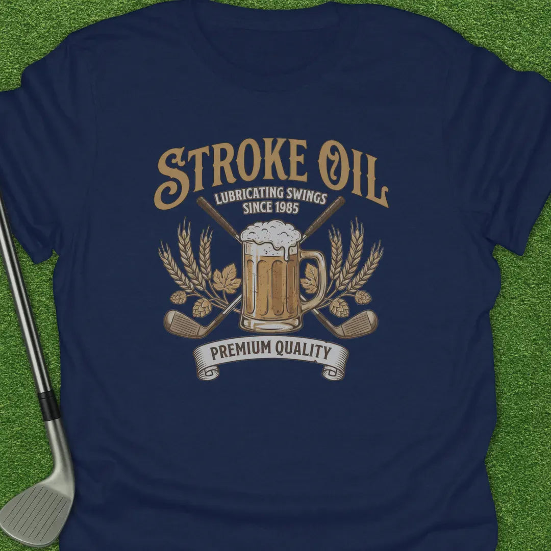 Navy / S Stroke Oil T-Shirt