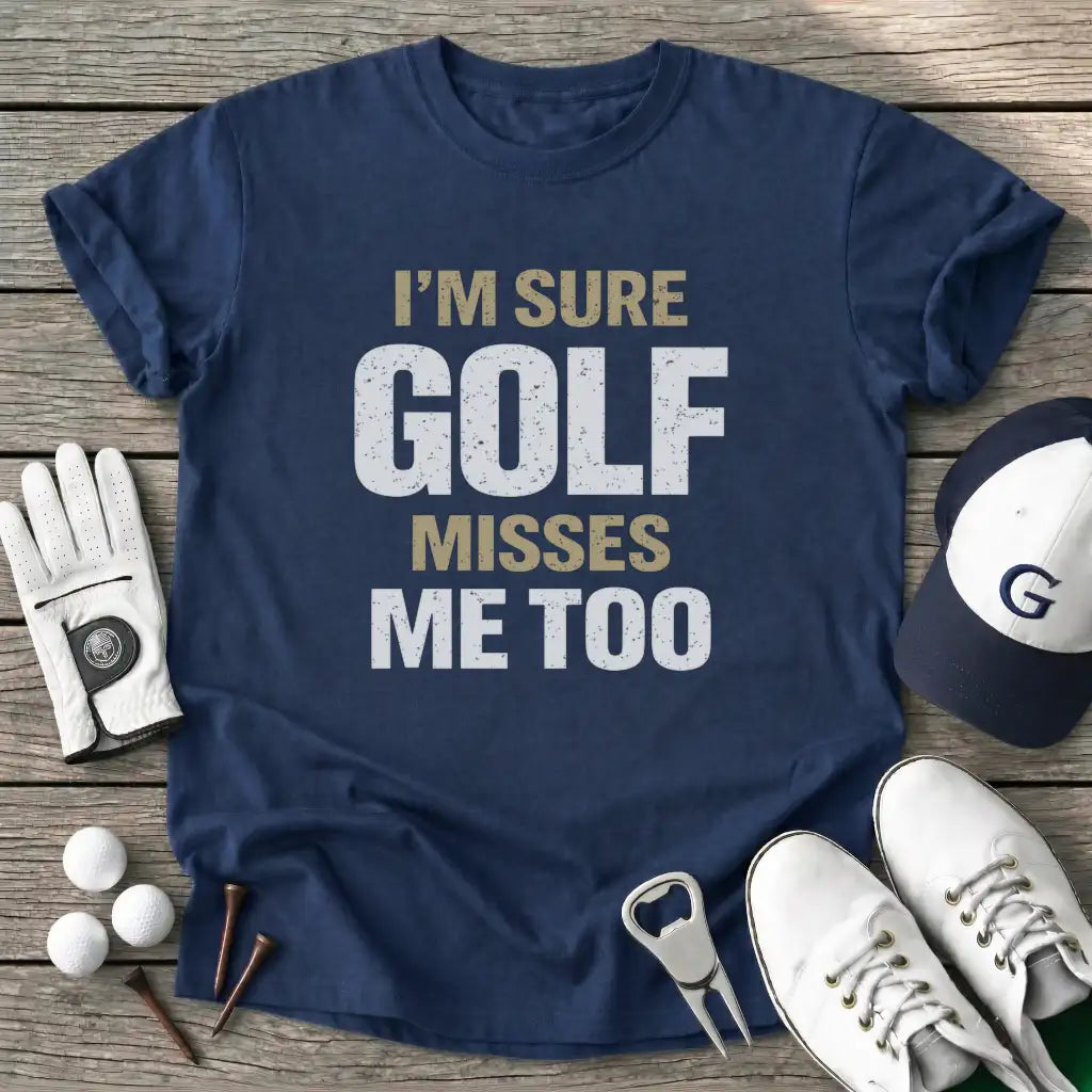 Sure Golf Misses Too T-Shirt in Navy