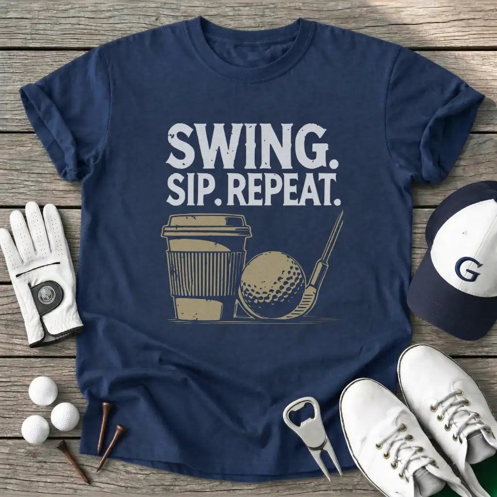 Navy / S Swing Sip Repeat T-Shirt