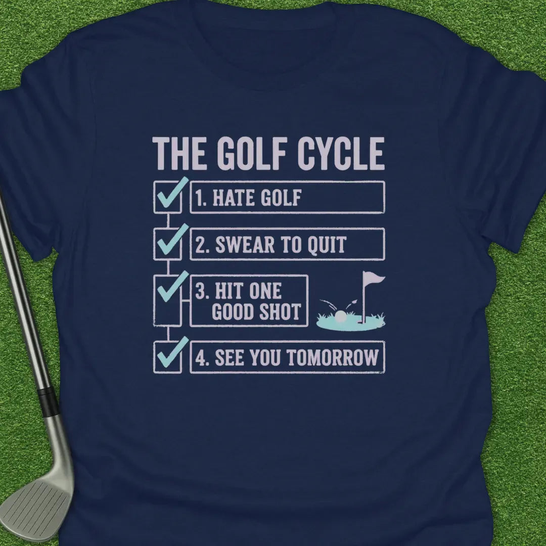 Navy / S The Golf Cycle Hate T-Shirt