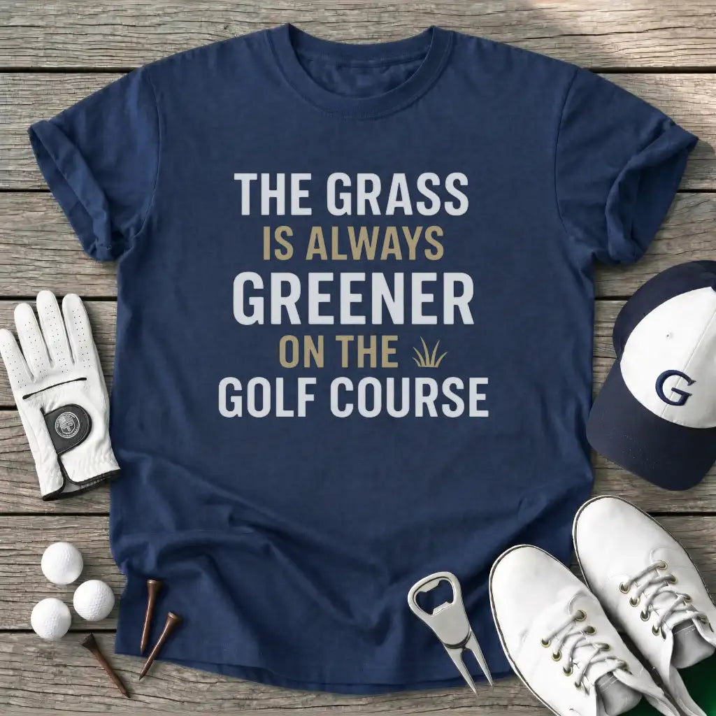 Navy / S The Grass Always T-Shirt