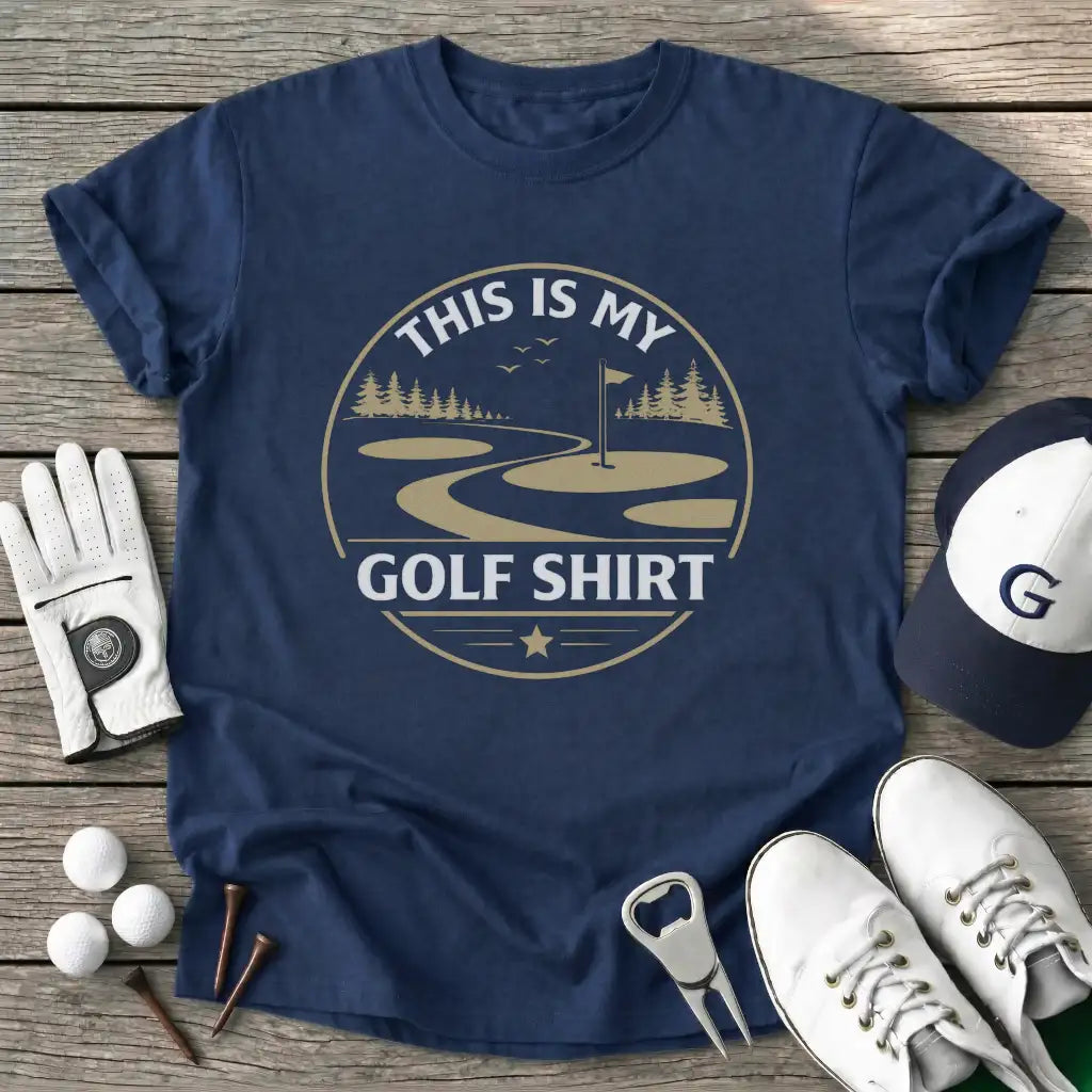 Navy / S This Golf Shirt T-Shirt