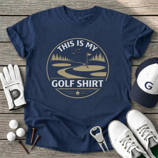 Navy / S This Golf Shirt T-Shirt