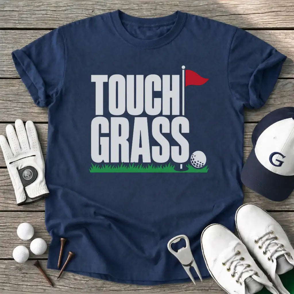Touch Grass T-Shirt in Navy