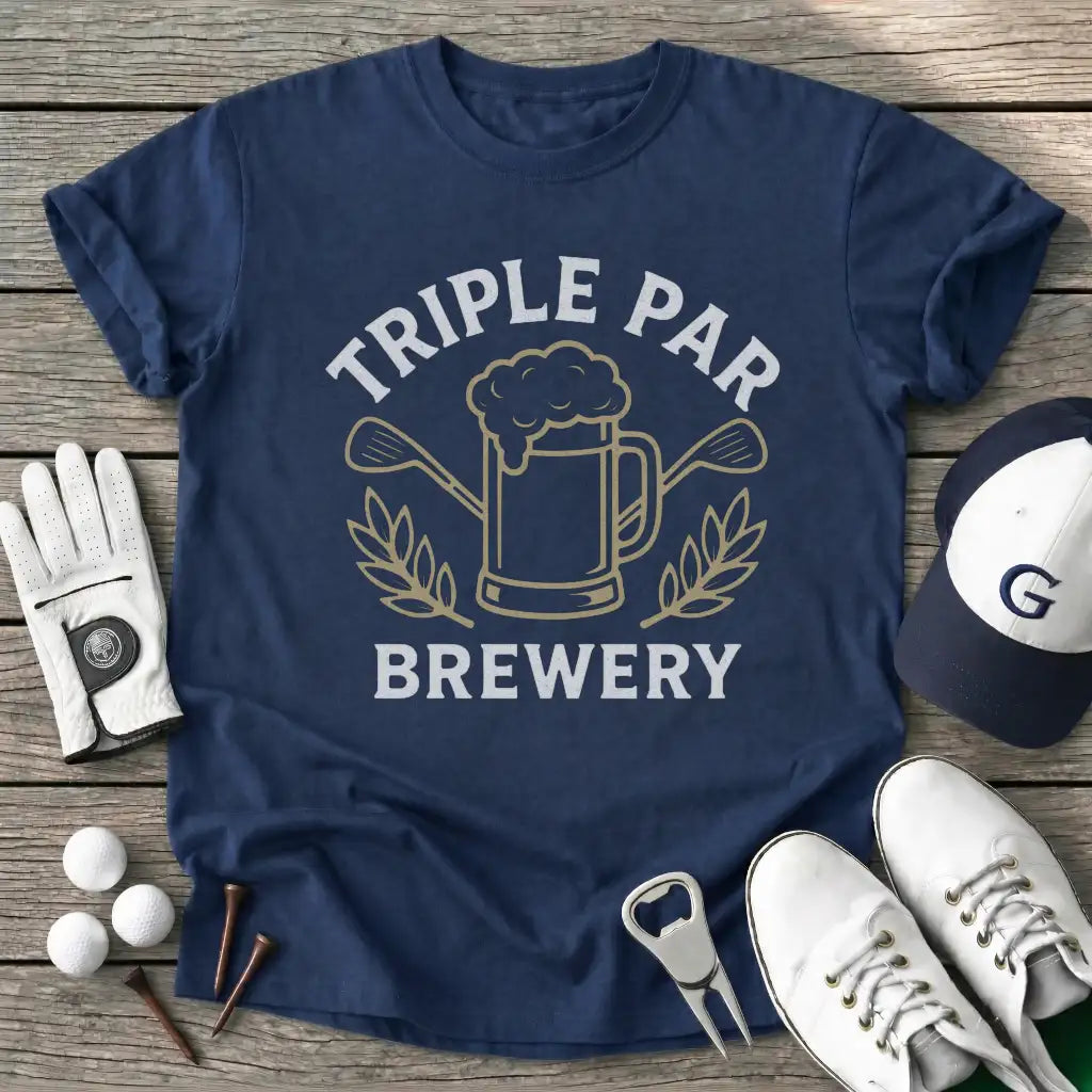 Triple Par Brewery T-Shirt in Navy