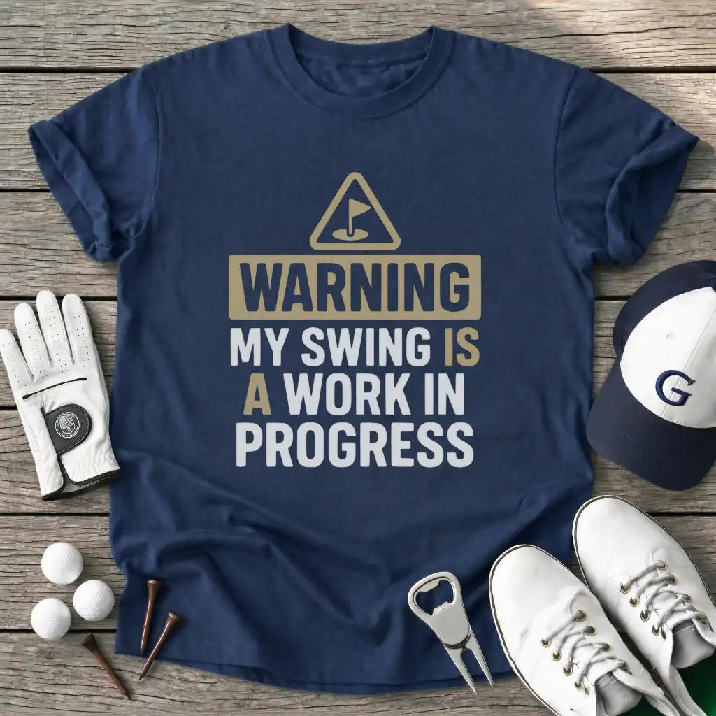Navy / S Warning Swing Work T-Shirt
