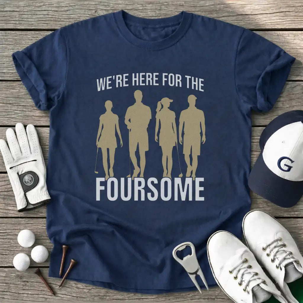 Navy / S Were Here For The T-Shirt