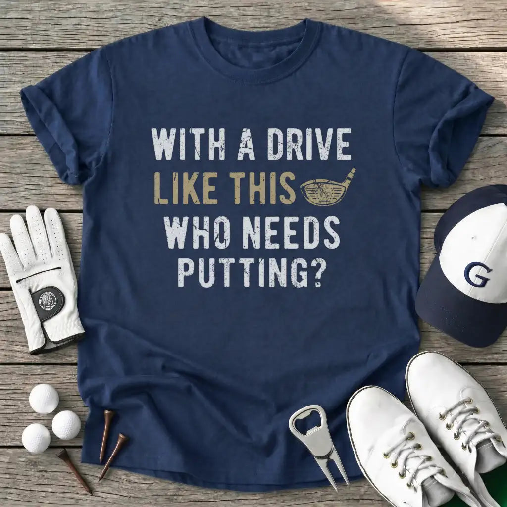 With Drive Like T-Shirt in Navy