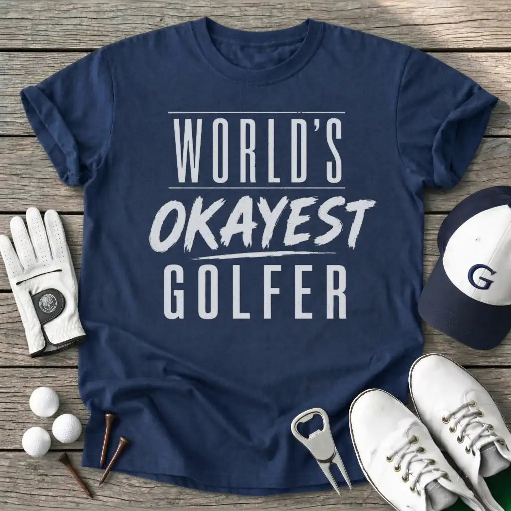 Navy / S Worlds Okayest T-Shirt