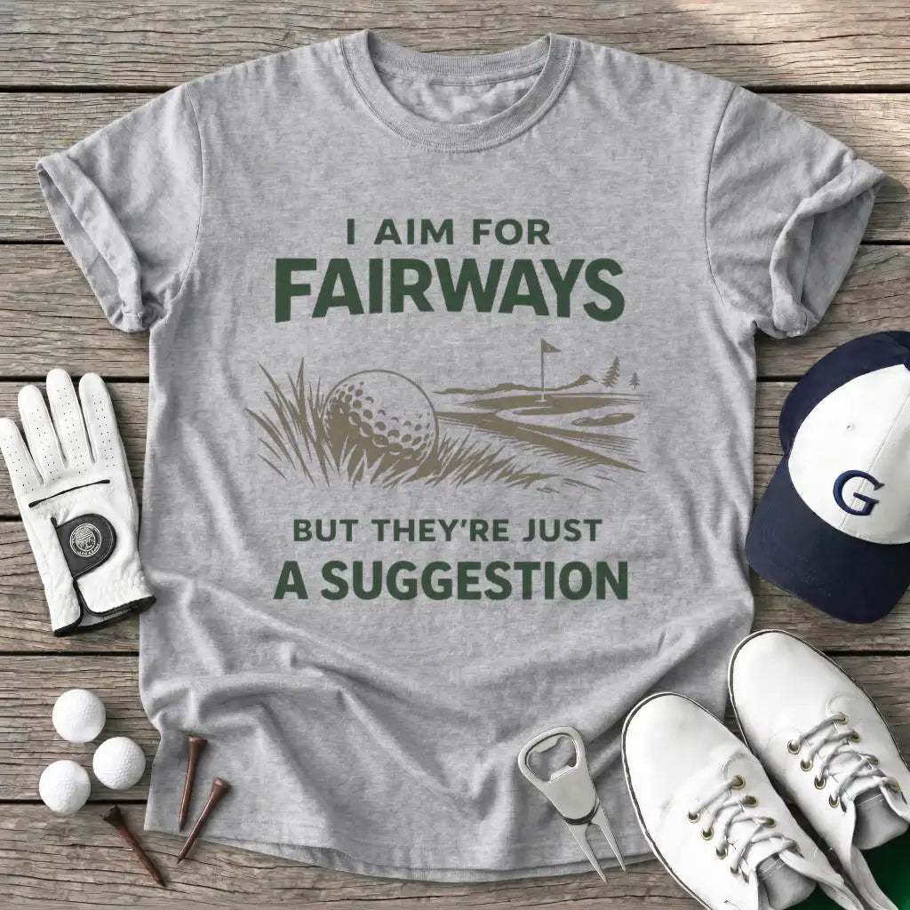 Sport Grey / S Aim For Fairways T-Shirt