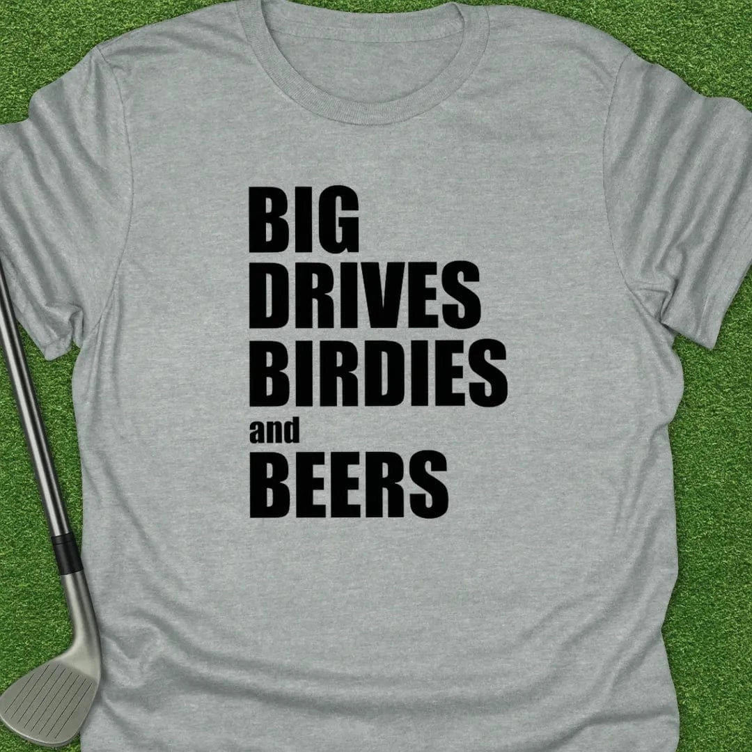 Sport Grey / S Big Drives Birdies T-Shirt