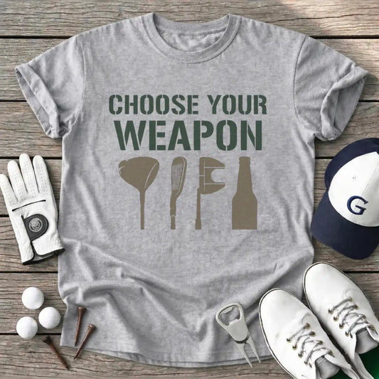 Choose Your Weapon T-Shirt in Sport Grey