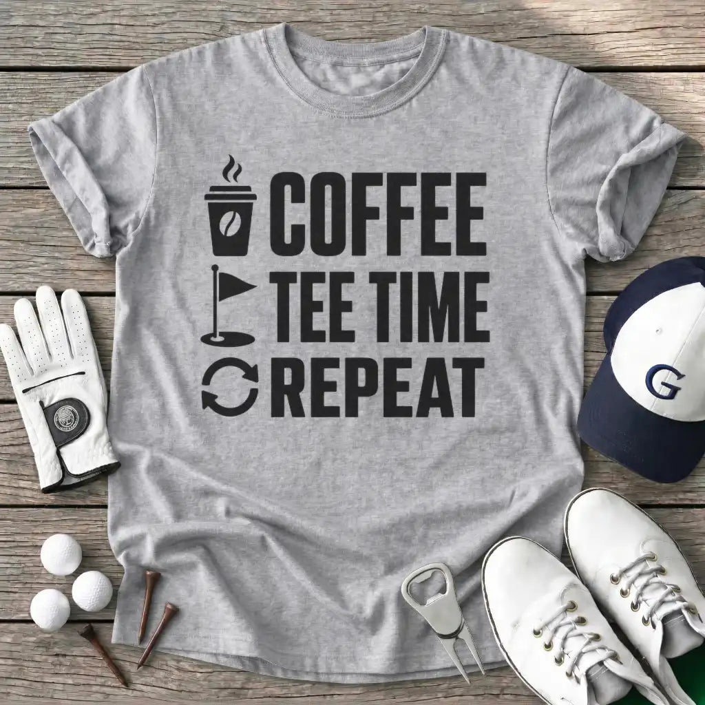 Coffee Tee Time T-Shirt in Sport Grey