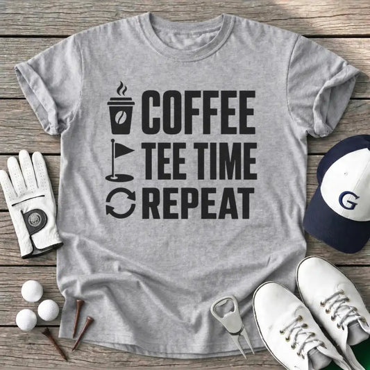 Coffee Tee Time T-Shirt in Sport Grey