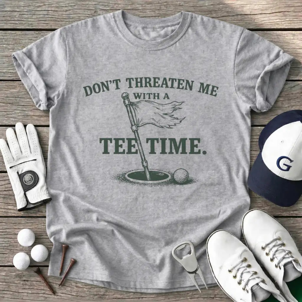 Dont Threaten With T-Shirt in Sport Grey