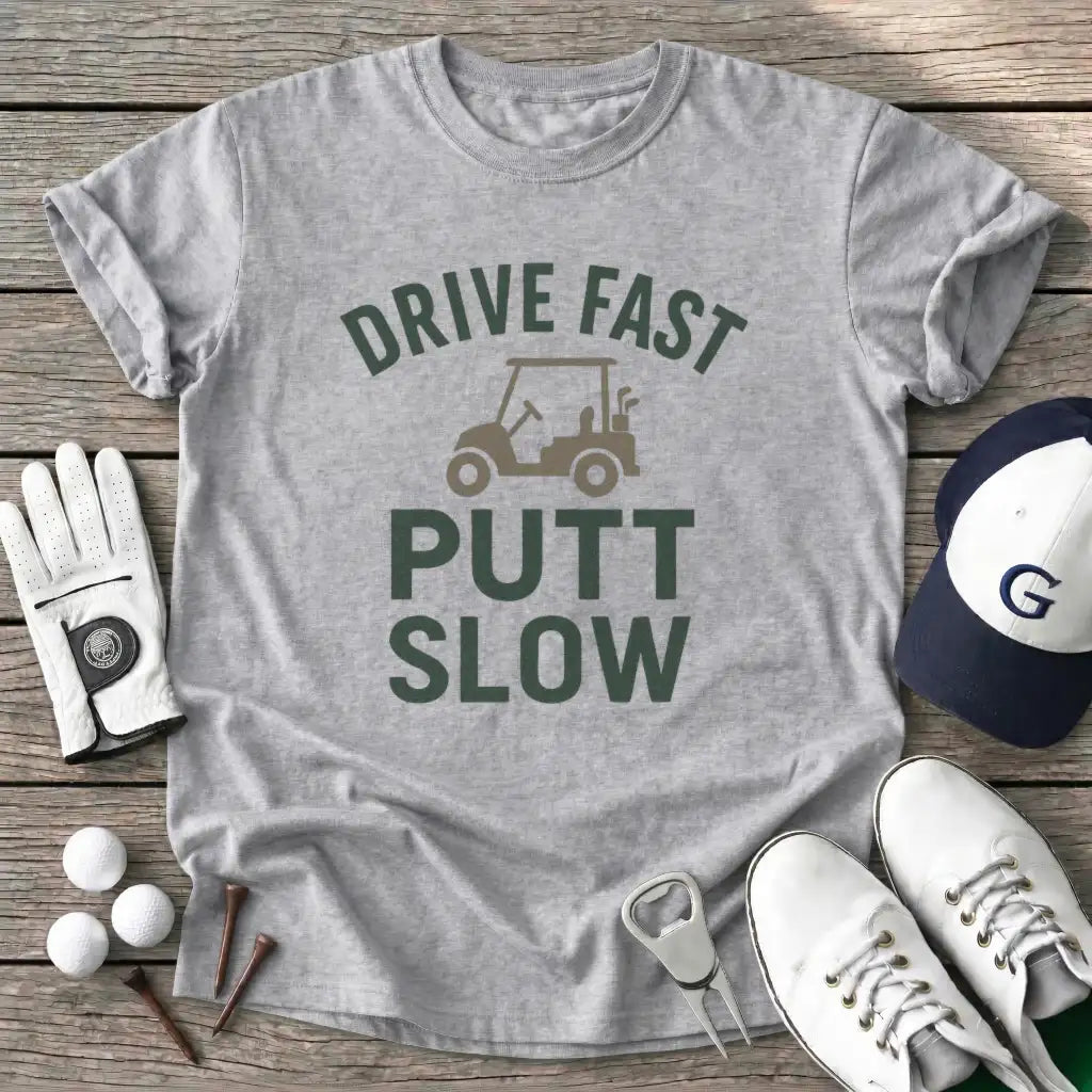 Sport Grey / S Drive Fast Putt Slow T-Shirt