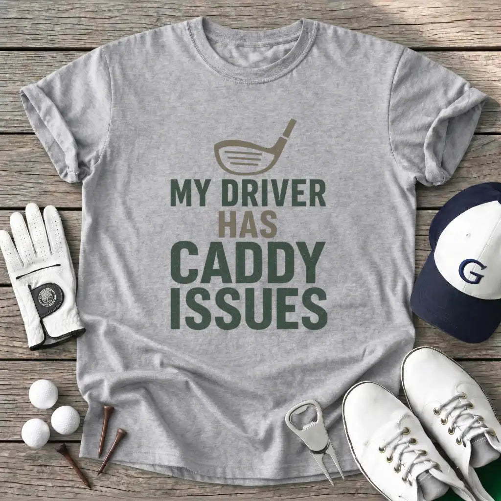 Driver Has Caddy T-Shirt in Sport Grey