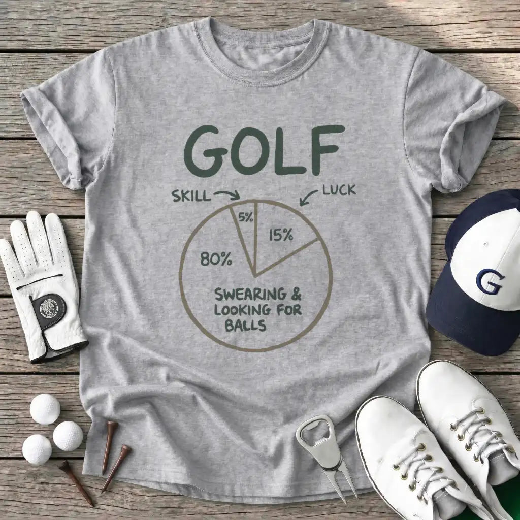 Sport Grey / S Golf Skill Luck T-Shirt