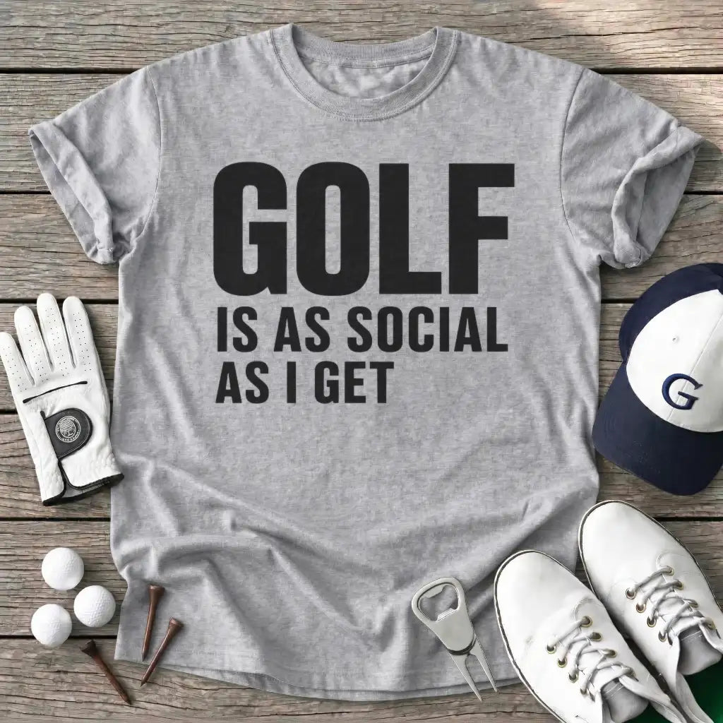 Golf Social Get T-Shirt in Sport Grey